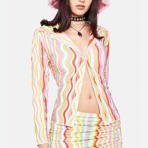 OMighty‎ Rainbow Squiggly Shirt Small